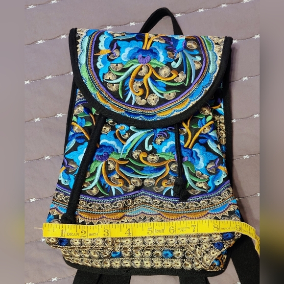 Embroidered Boho Small Backpack - Picture 5 of 9